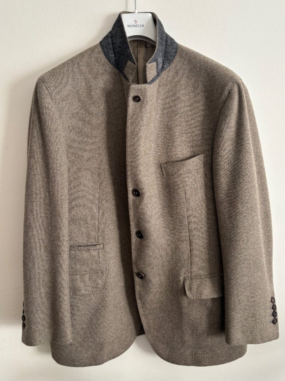 $7500 Brunello Cucinelli Brown/ Tan Cashmere Wool Sport Coat / Blazer - 46 Short